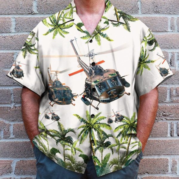 United States Army Huey Helicopter Hawaiian Shirt