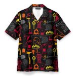 Firefighter Men'S Button'S Up Shirts Hawaiian Shirt & Beach Shorts