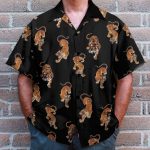 Three Tigers Partern Chinese Style Hawaiian Shirt & Beach Shorts