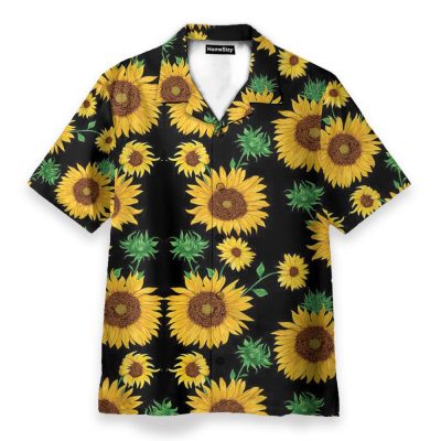 Sunflowers Men'S Button Up Shirts Hawaiian Shirt & Beach Shorts