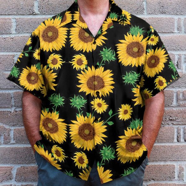 Sunflowers Men'S Button Up Shirts Hawaiian Shirt & Beach Shorts