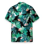 Godzillla Movies Tropical Leaves Pattern Hawaiian Shirt