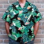 Godzillla Movies Tropical Leaves Pattern Hawaiian Shirt