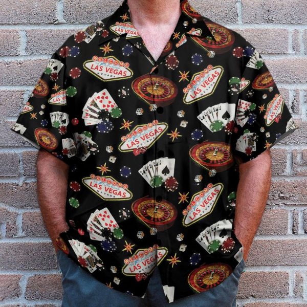 Las Vegas Gambling Men'S Button'S Up Shirts Hawaiian Shirt