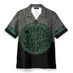 Mix Celtic Patterns Green Men'S Button'S Up Shirts Hawaiian Shirt