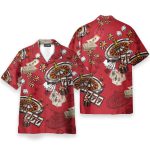 Casino Pattern Red Men'S Button'S Up Shirts Hawaiian Shirt & Beach Shorts
