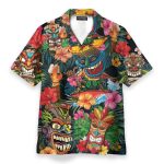 Tiki Tiki Awesome Men'S Button'S Up Shirts Hawaiian Shirt