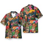 Tiki Tiki Awesome Men'S Button'S Up Shirts Hawaiian Shirt