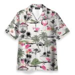 Flamingo Yoga Summer Tropical Pattern Hawaiian Shirt & Beach Shorts