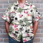 Flamingo Yoga Summer Tropical Pattern Hawaiian Shirt & Beach Shorts
