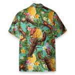 Lobster Tropical Leaves Pattern Hawaiian Shirt & Beach Shorts
