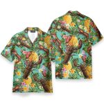Lobster Tropical Leaves Pattern Hawaiian Shirt & Beach Shorts