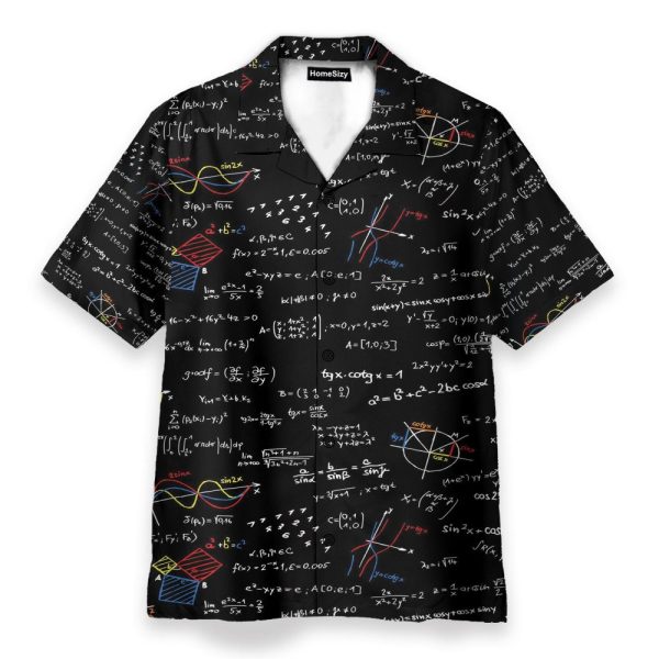Geometry Science Men'S Button'S Up Shirts Hawaiian Shirt & Beach Shorts