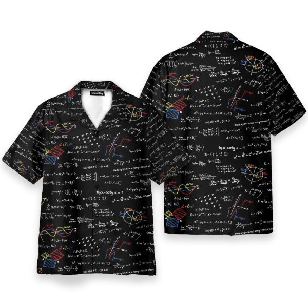 Geometry Science Men'S Button'S Up Shirts Hawaiian Shirt & Beach Shorts