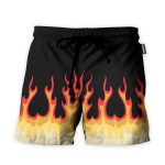 Fire Hot Rod Flames Cosplay Costume Hawaiian Shirt & Beach Shorts