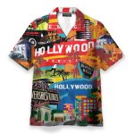Hollywood Los Angeles City Aloha Hawaiian Shirt
