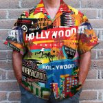 Hollywood Los Angeles City Aloha Hawaiian Shirt