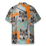 Wolf Tropical Leaves Pattern Hawaiian Shirt