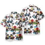 Bigfoot Camping Funny Button'S Up Shirts Hawaiian Shirt