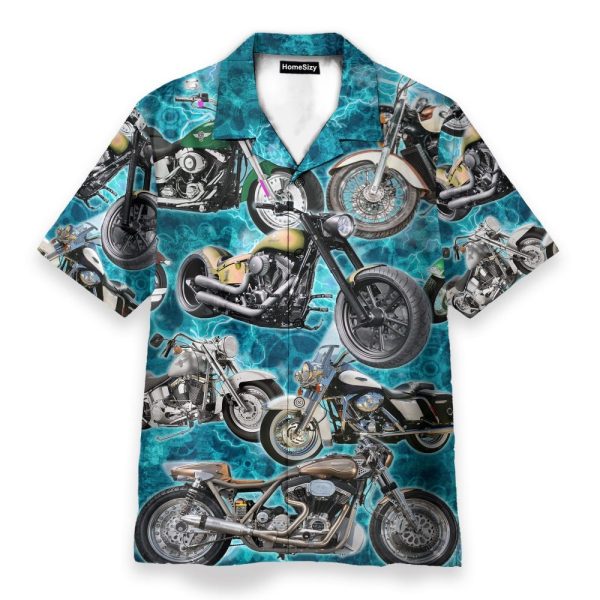Motorcycles Once A Biker Hawaiian Shirt