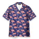 Flamingo Bird Tropical Flowers Hawaiian Shirt & Beach Shorts