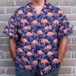 Flamingo Bird Tropical Flowers Hawaiian Shirt & Beach Shorts