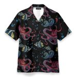 Happy Octopus Men'S Button'S Up Shirts Hawaiian Shirt & Beach Shorts
