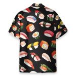 Sushi Party In Black Hawaiian Shirt & Beach Shorts