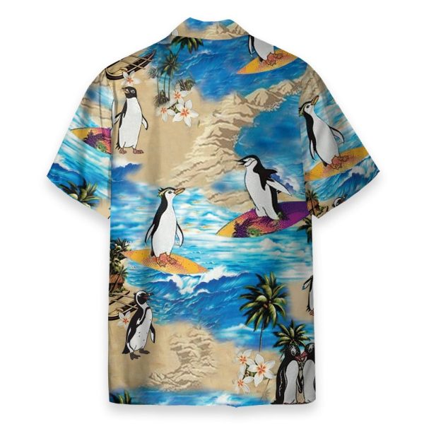 Penguin Island Funny Button'S Up Shirts Hawaiian Shirt