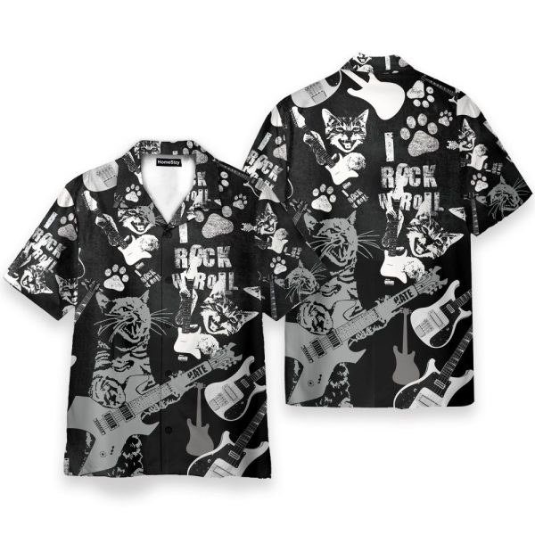 Rock N Roll Cats Make A Statement Hawaiian Shirt