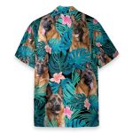 German Shepherd Dog Tropical Leaves Hawaiian Shirt