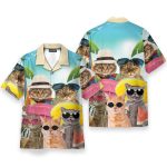 Cat Tropical Beach Hawaiian Shirts