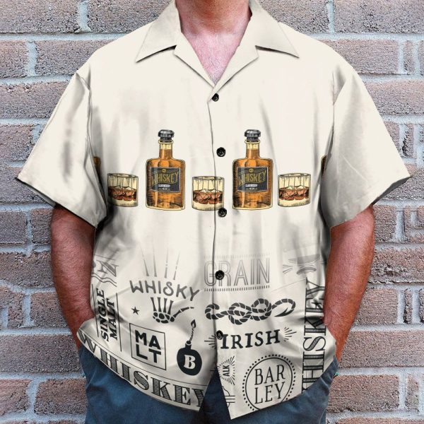 Whisky For You Men'S Button'S Up Shirts Hawaiian Shirt