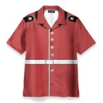 Queen'S Guard Cosplay Costume Hawaiian Shirt & Beach Shorts
