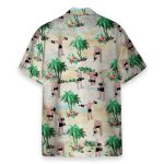 Weight Lifting Tropical Pattern Hawaiian Shirt & Beach Shorts