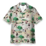 Weight Lifting Tropical Pattern Hawaiian Shirt & Beach Shorts