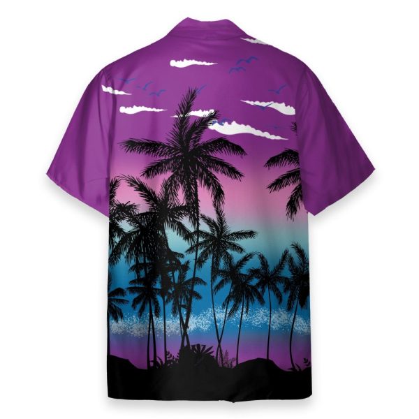 Coconut Tree On Beautiful Sunset Hawaiian Shirt & Beach Shorts