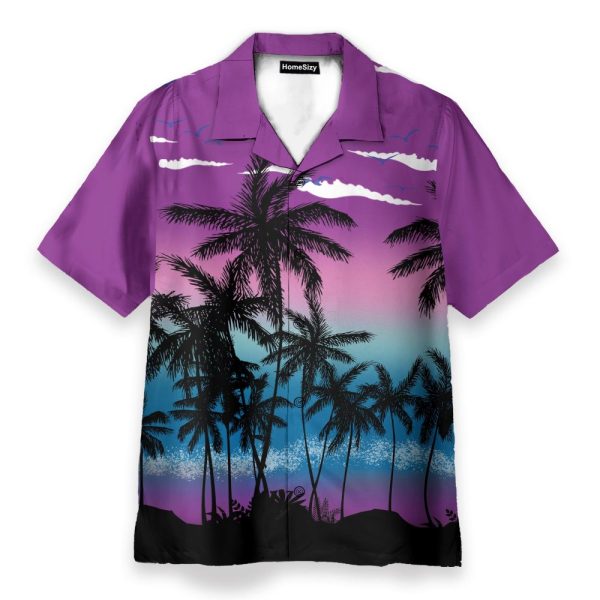 Coconut Tree On Beautiful Sunset Hawaiian Shirt & Beach Shorts