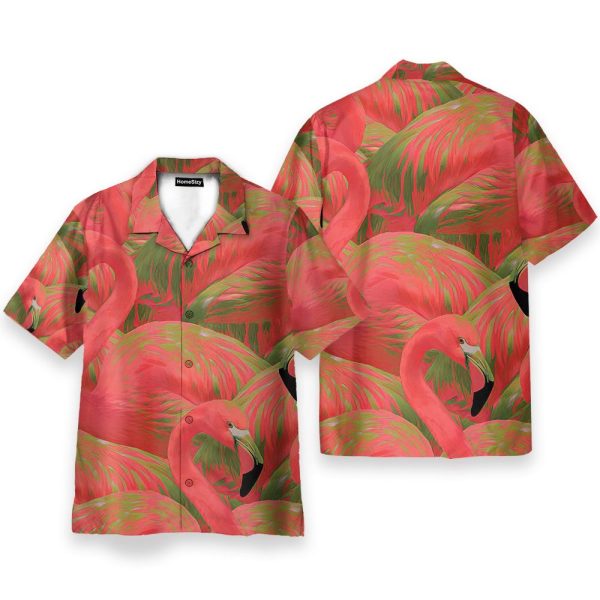 Colorful Flamingo Button'S Up Shirts Hawaiian Shirt