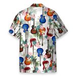 Guitar Tropical Flowers Pattern Hawaiian Shirt