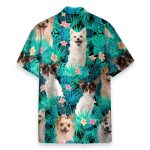 Chihuahua In Tropical Green Leaves Hawaiian Shirt