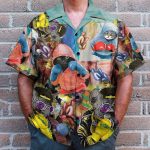 Cute Boxing Cats Funny Button'S Up Shirts Hawaiian Shirt