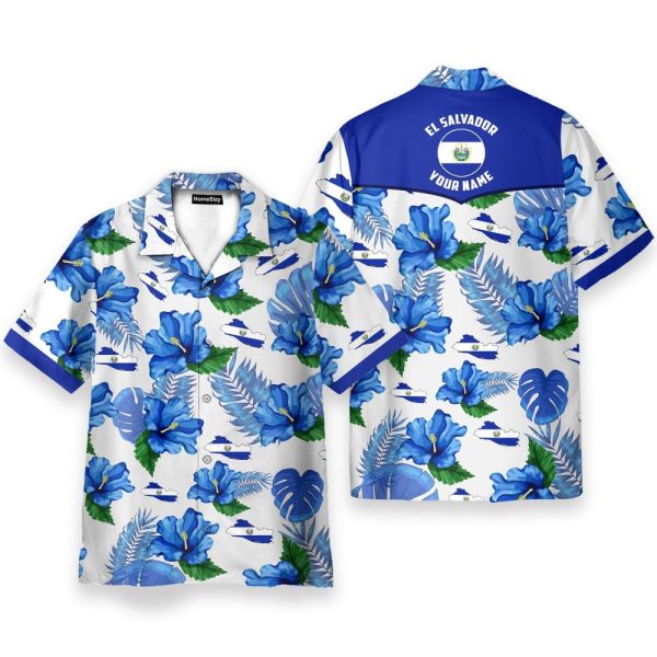 Custom Name El Salvador Personalized Hawaiian Shirt & Beach Shorts