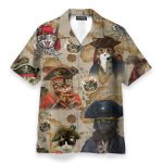 Amazing Pirate Cat Funny Button'S Up Shirts Hawaiian Shirt