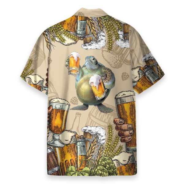 Turtle And Beer Hawaiian Shirt
