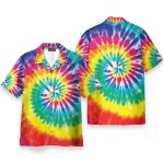 Hippie Tie Dye Style Hawaiian Shirt & Beach Shorts