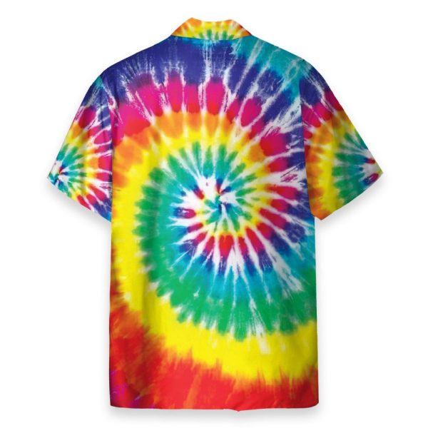 Hippie Tie Dye Style Hawaiian Shirt & Beach Shorts