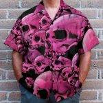 Graphic Purple Skull Hawaiian Shirt