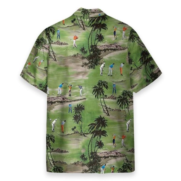 Playing Golf, Palm Tree Golf Club Hawaiian Shirt & Beach Shorts