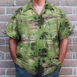 Playing Golf, Palm Tree Golf Club Hawaiian Shirt & Beach Shorts